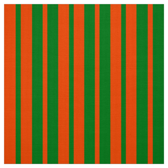 Orange Grönt Snyggt Rand Mönster Design Tyg (Provkarta)