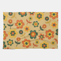 Orange Grönt Tropical Blommigt Botanical Summer