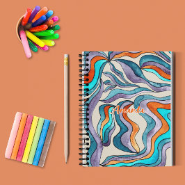 Orange Groovy Retro Tillbaka till skolan Namn Skis