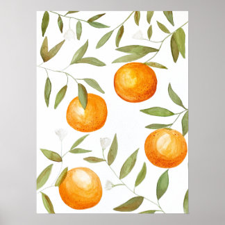 Orange Grove-målning Poster