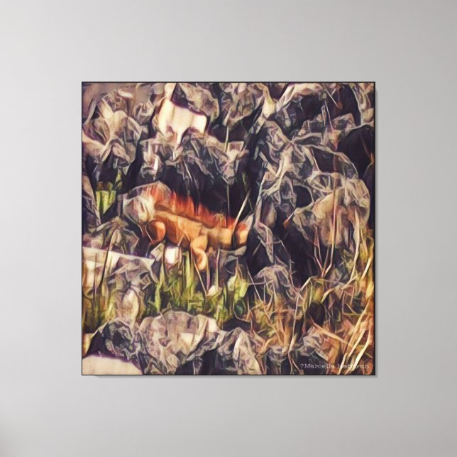 Orange Guana Art Canvastryck (Framsida)