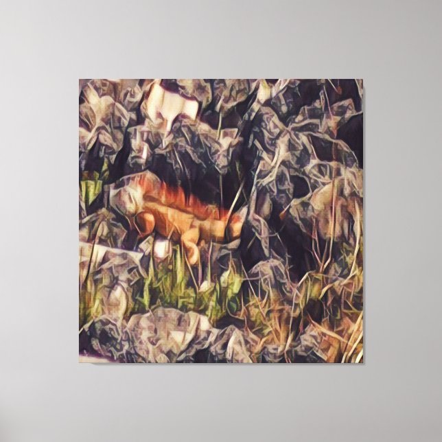 Orange Guana Art Canvastryck (Framsida)
