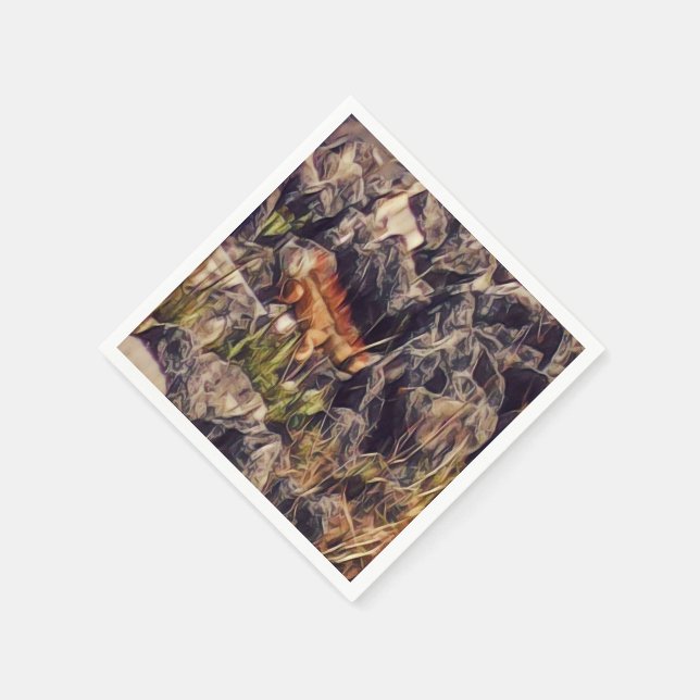 Orange Guana Art Pappersservett (Hörn)