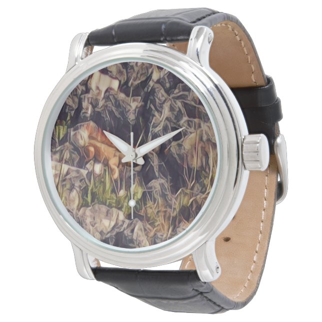 Orange Guana Konst Armbandsur (Vinklad)