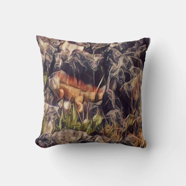 Orange Guana Konst Kudde (Framsida)