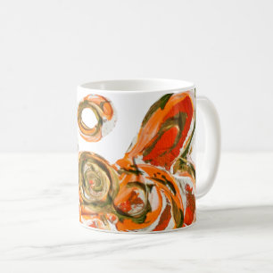 Orange Guardian Angel Anpassningsbar Art Coffee Mu Kaffemugg