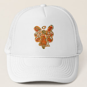 Orange Guardian Angel Anpassningsbar Art Hat eller Keps
