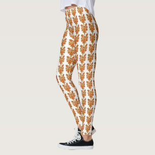 Orange Guardian Angel Art Anpassningsbar Helgdag L Leggings