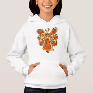 Orange Guardian Angel Helgdag Hoodie Sweatshirt T Shirt