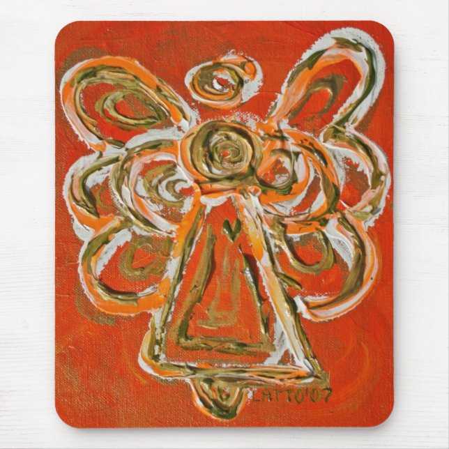 Orange Guardian Angel Mousepad Musmatta (Framsidan)
