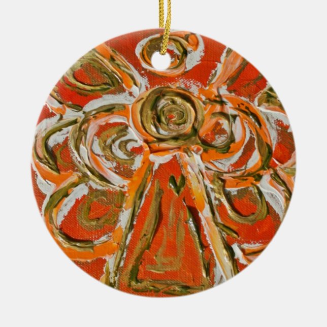 Orange Guardian Angel Ornament Pendant (Framsidan)