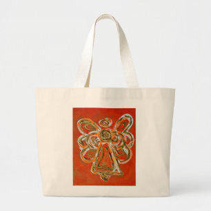 Orange Guardian Angel Tote bags Jumbo Tygkasse