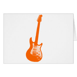 Orange guitar hälsningskort