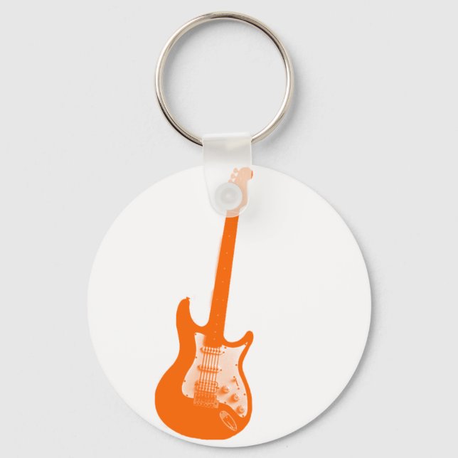 Orange guitar nyckelring (Framsida)