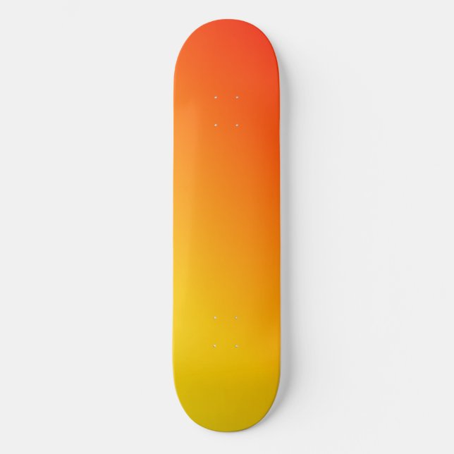 Orange Gul Estetisk Mini Skateboard Bräda 18,5 Cm (Framsida)