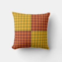 Orange Gul Grön Plaid Mönster