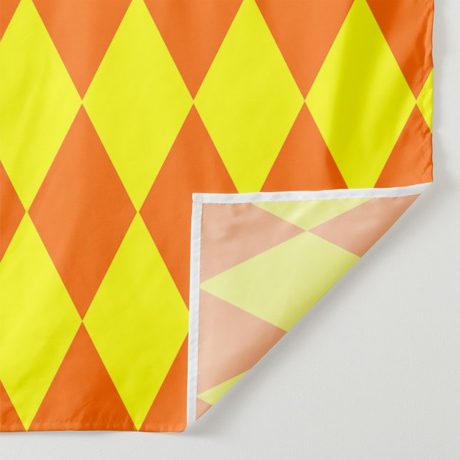 Orange Gul Harlequin Rutig Design  Tyg (Skapare uppladdad)