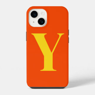 Orange Gul Initial Personlig Monogram