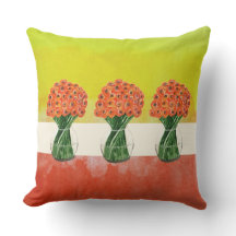 Orange Gul Italiensk Ranunculus Vattenfärg