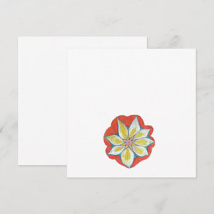 Orange Gul Mandala Standard Inbjudan