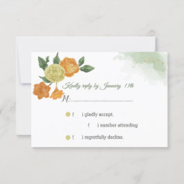 orange gula blommor Grenenerys-responskort osa Kort