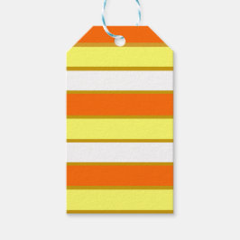 Orange, gula och vita ränder presentetikett