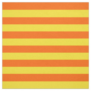 Orange gula randiga design tyg
