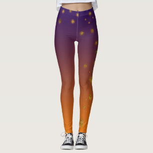 Orange Guld Anpassningsbar Leggings