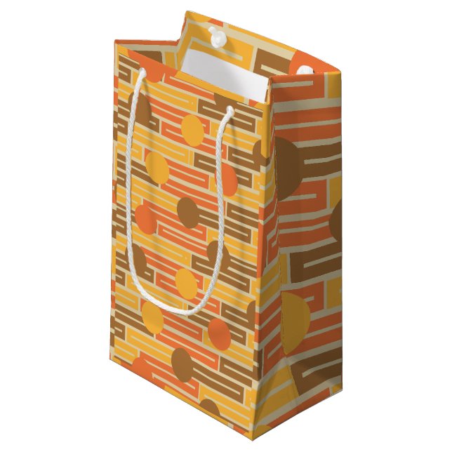 Orange, Guld, bruna rektanglar och cirklar (Framsidan Vinklad)
