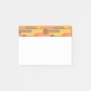 Orange, Guld, bruna rektanglar och cirklar Post-it Block