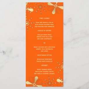 Orange & Guld Inspired Slim Dinner Meny