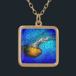 Orange gulfenad havshus fet enkel, unik guldpläterat halsband<br><div class="desc">Ta en lärdom av den här gulten i orangen som flyter längs med det turkosa blåa havet och låt livet ta sin gång när du bäror denna häpnadsväckande chic, med vibrerande färgad fotokarm halsband. Detta halsband finns i små och medelstora storlekar och både i kvadratiska och cirkelformade former. Du kan...</div>