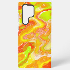 Orange Gult Abstrakt Marble Topography 