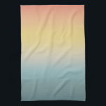Orange Gult Aqua Sunset Himmel Kökshandduk<br><div class="desc">Orange Gult Aqua Sunset Himmel</div>