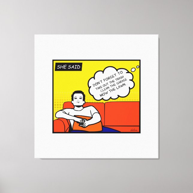 orange gult blue honey Do Ruged Geek Tecknads Canvastryck (Framsida)