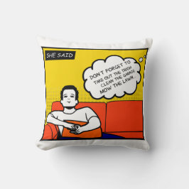 orange gult blue honey Do Ruged Geek Tecknads Kudde