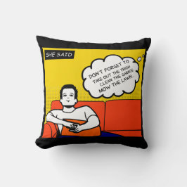 orange gult blue honey Do Ruged Geek Tecknads Kudde