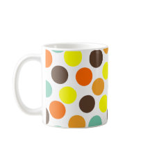 Orange, Gult, Brun, Blådomskaffe Mugg