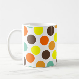 Orange, Gult, Brun, Blådomskaffe Mugg