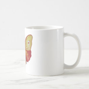 Orange Gult Butterfly Teckning Kaffemugg