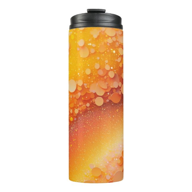 Orange Gult Glitter Termisk skakapparat 12 oz (Framsida)