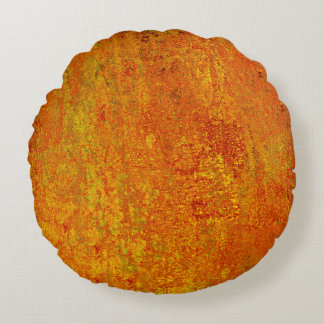 Orange gult grunge backgrund abstrakt,art,backgr rund kudde