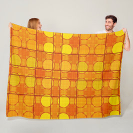 ORANGE GULT ÖSTUMN PLAID MÖNSTER FLEECEFILT