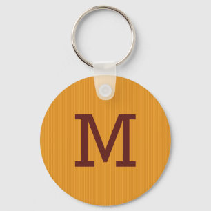 Orange/Gult Rand anpassningsbar monogram nyckelrin Nyckelring