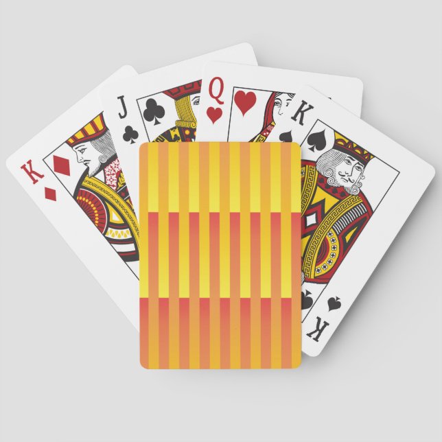 Orange Gult stripe Mönster Casinokort (Baksidan)