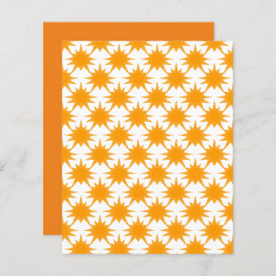 Orange Gult Sunny Sol Scrapbook Papper