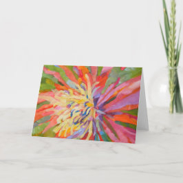 Orange Gult Tropical Exotic Blommigt Bloom Kort