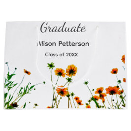 Orange gult vilda blommor modern grafisk rustik