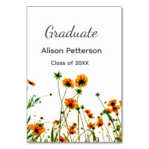 Orange gult vilda blommor modern grafisk rustik