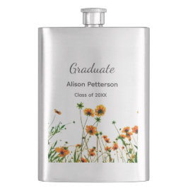 Orange gult vilda blommor modern grafisk rustik fickplunta